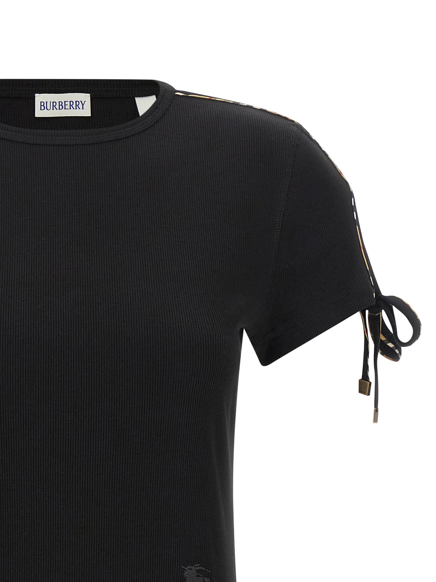 Vestido corto de algodón negro de Burberry
