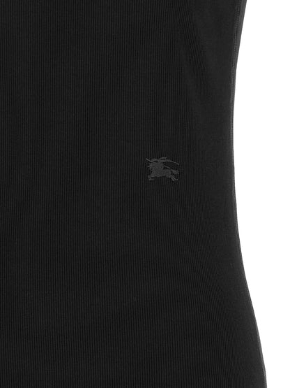 Vestido corto de algodón negro de Burberry
