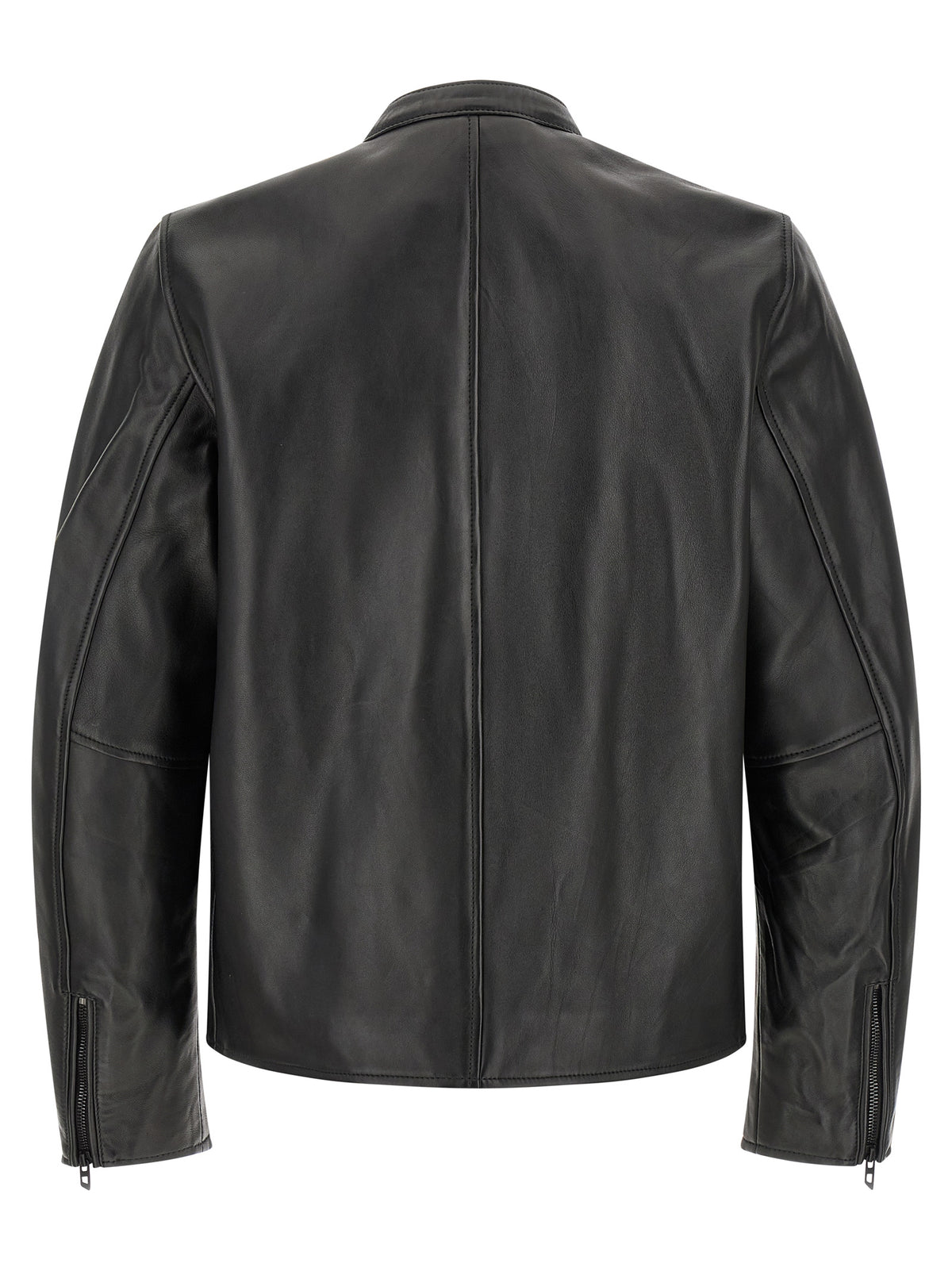 Diesel Chaqueta Piel Cordero Negra - Acabado Cerado Y Tamborizado