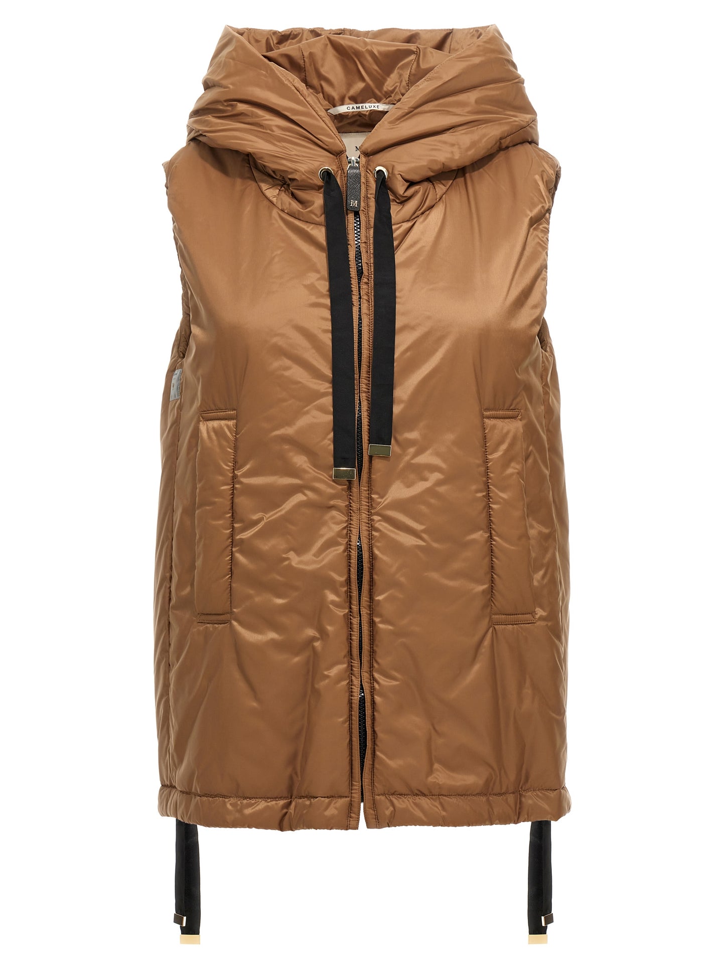 Chaqueta sin mangas Max Mara de poliéster marrón