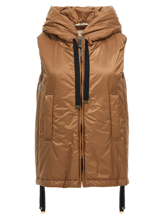 Chaqueta sin mangas Max Mara de poliéster marrón