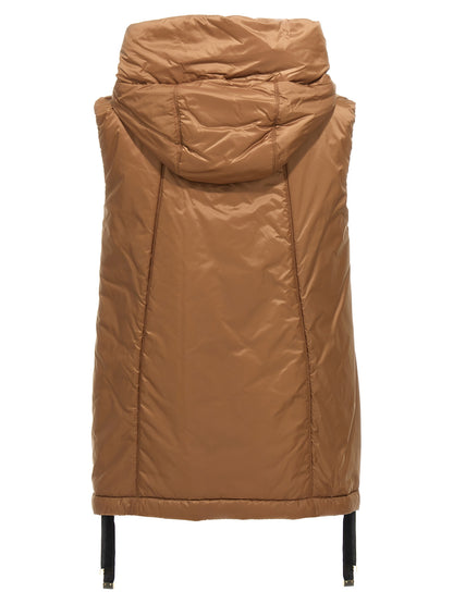 Chaqueta sin mangas Max Mara de poliéster marrón