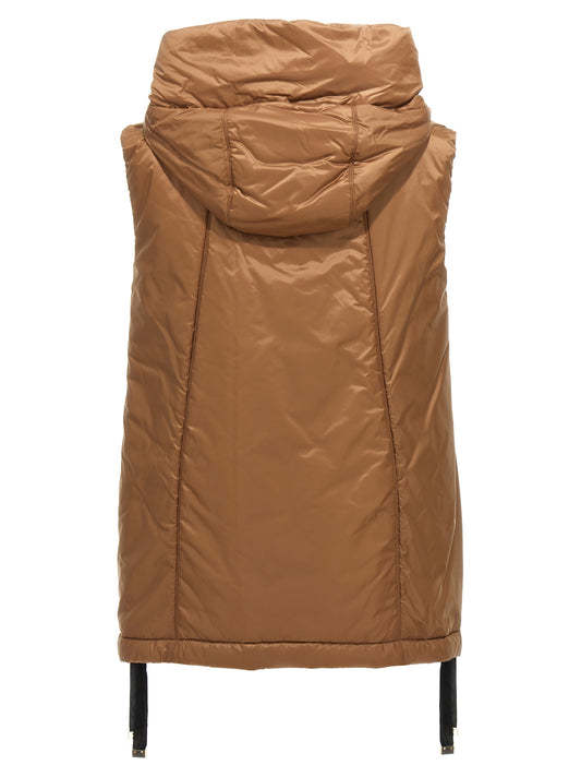 Chaqueta sin mangas Max Mara de poliéster marrón