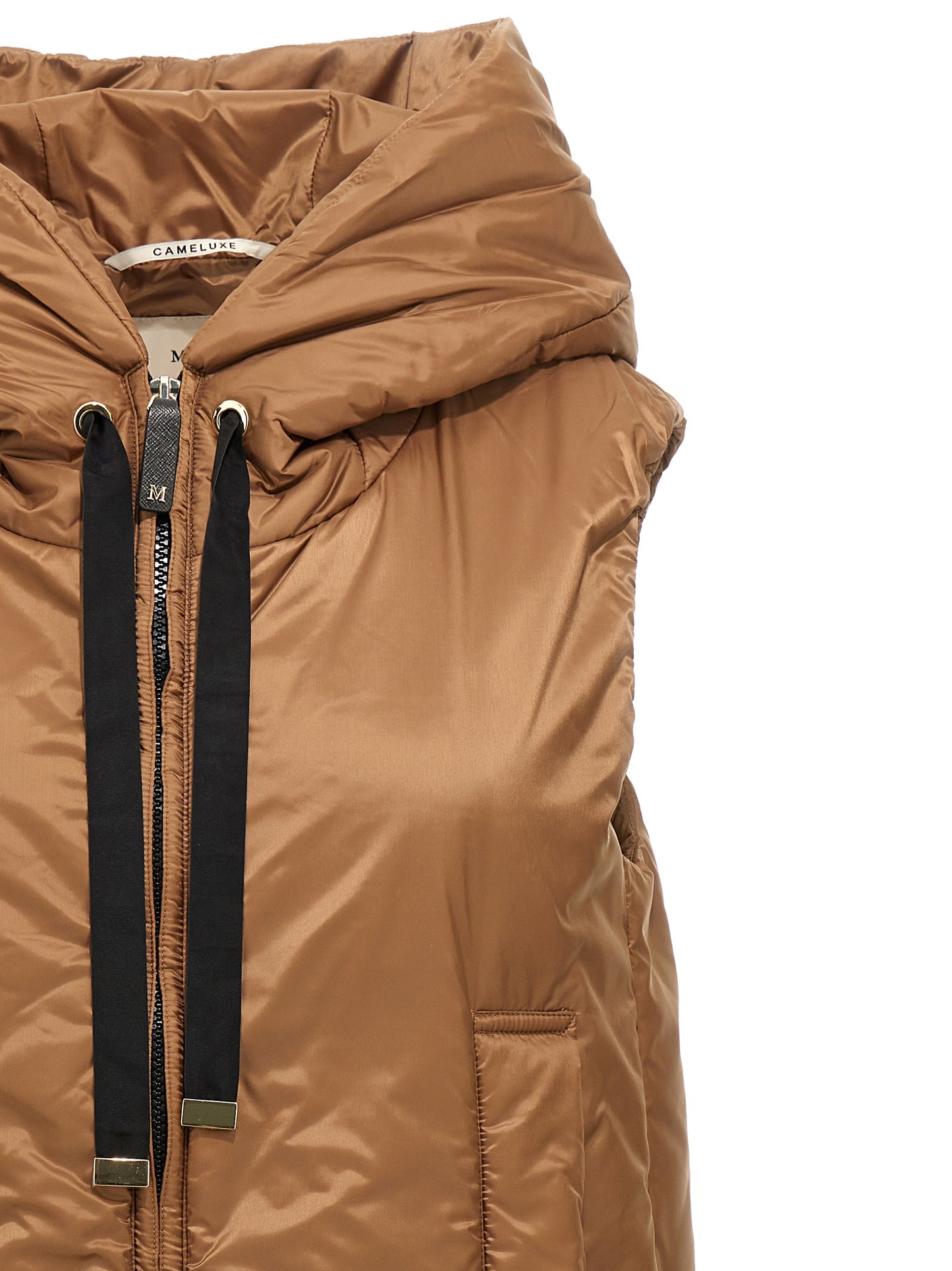 Chaqueta sin mangas Max Mara de poliéster marrón