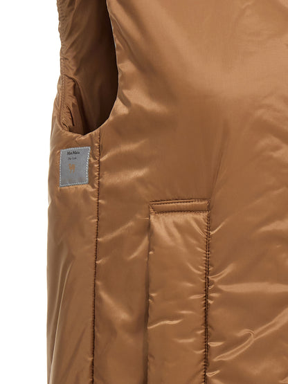 Chaqueta sin mangas Max Mara de poliéster marrón