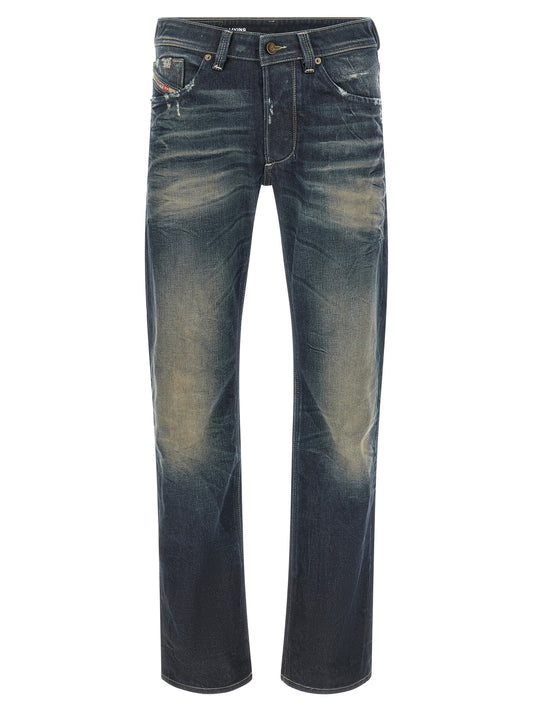 Jeans Diesel en coton bleu à jambe droite, modèle 1985 Larkee
