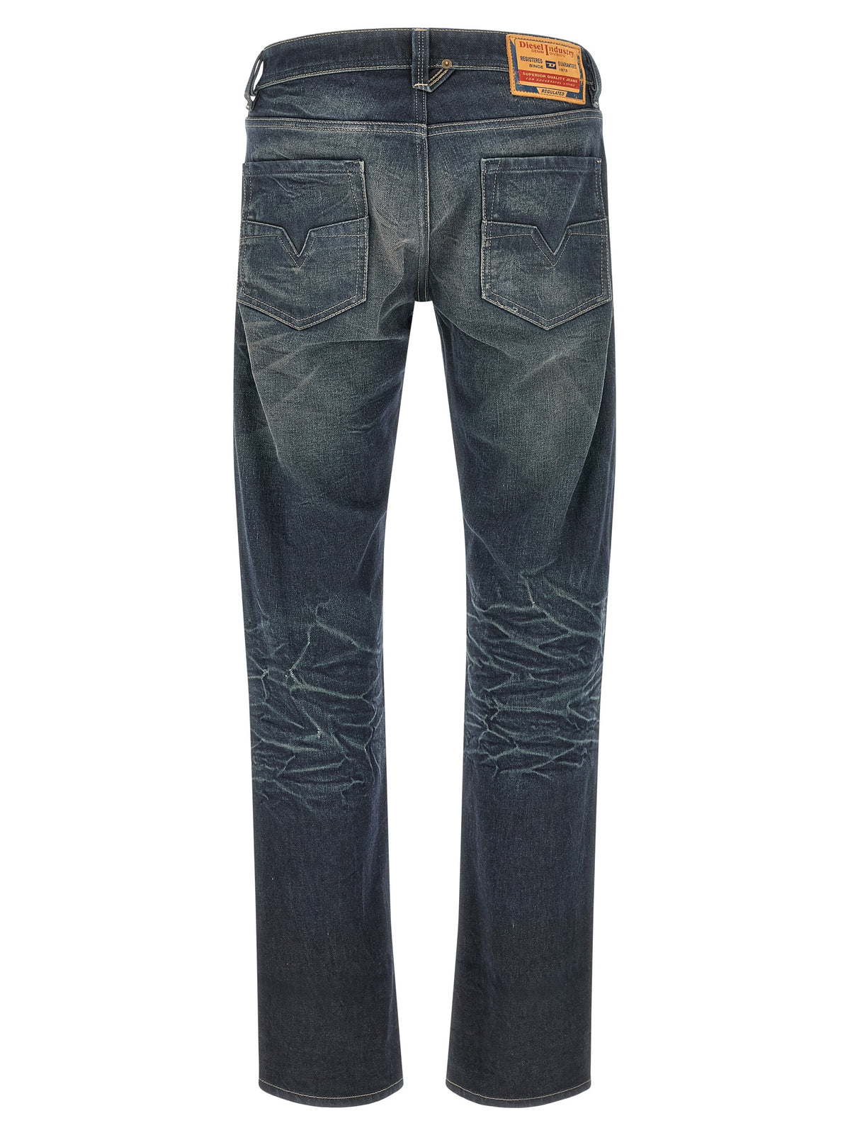 Jeans Diesel en coton bleu à jambe droite, modèle 1985 Larkee