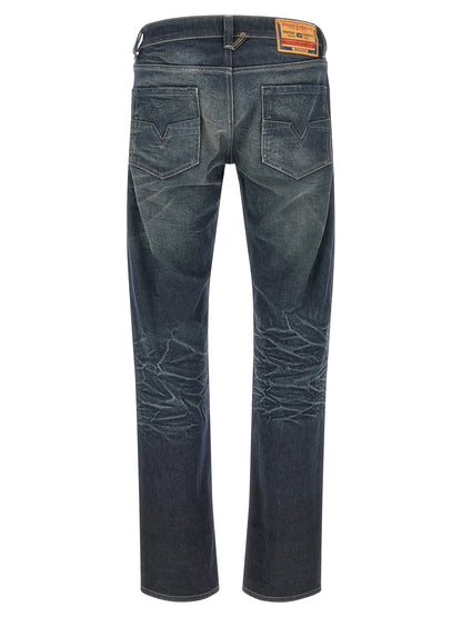 Jeans Diesel en coton bleu à jambe droite, modèle 1985 Larkee