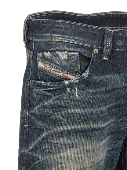 Jeans Diesel en coton bleu à jambe droite, modèle 1985 Larkee
