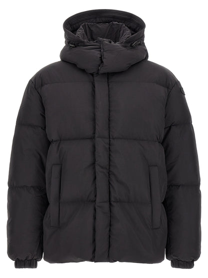 Chaqueta larga de poliamida negra Diesel