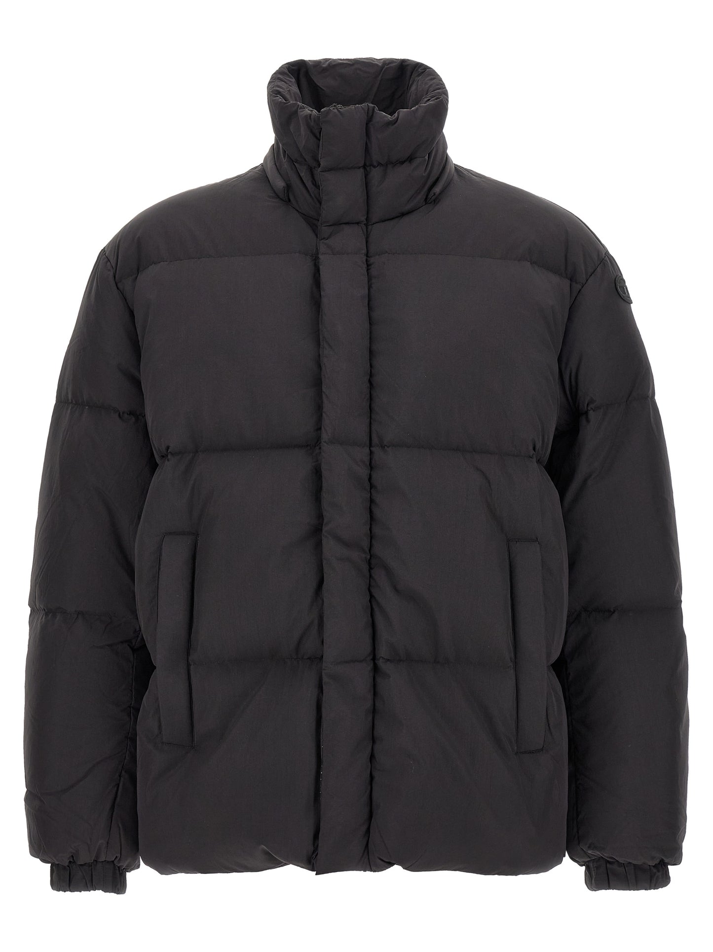 Chaqueta larga de poliamida negra Diesel