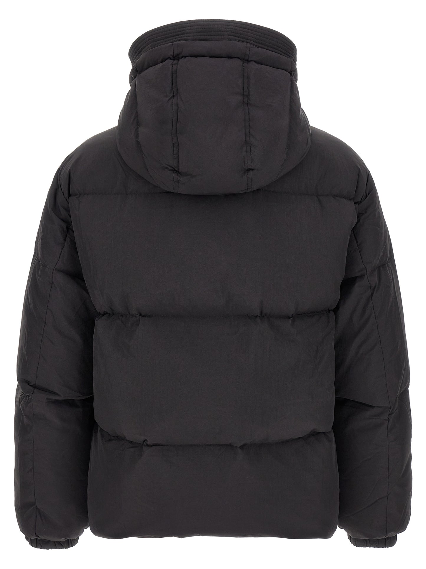 Chaqueta larga de poliamida negra Diesel