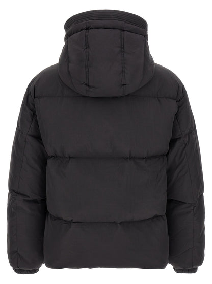 Chaqueta larga de poliamida negra Diesel