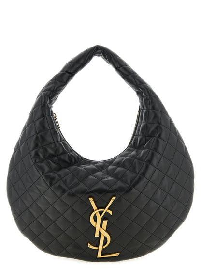 Bolso de hombro Saint Laurent de piel de cordero negra