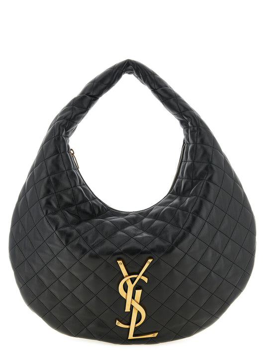 Bolso de hombro Saint Laurent de piel de cordero negra