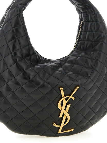 Bolso de hombro Saint Laurent de piel de cordero negra