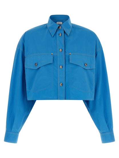 Blusa Versace de algodón azul