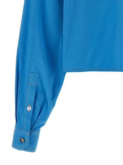 Blusa Versace de algodón azul
