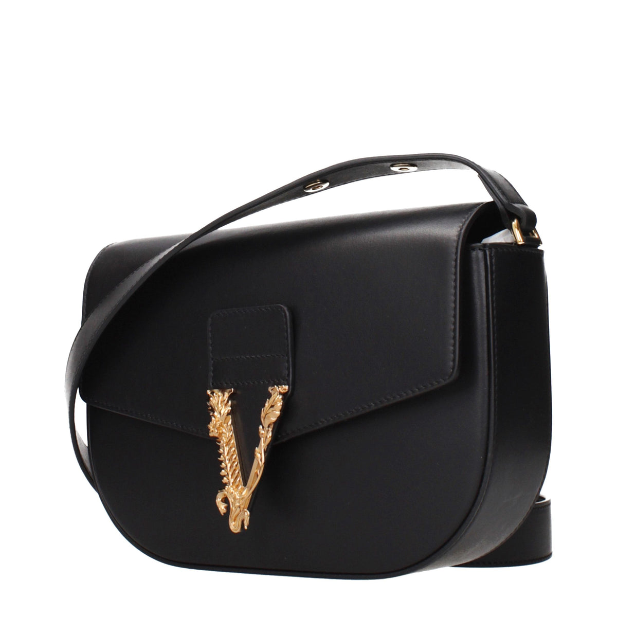 Sac bandoulière Versace en cuir noir