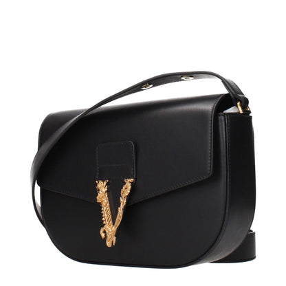 Sac bandoulière Versace en cuir noir