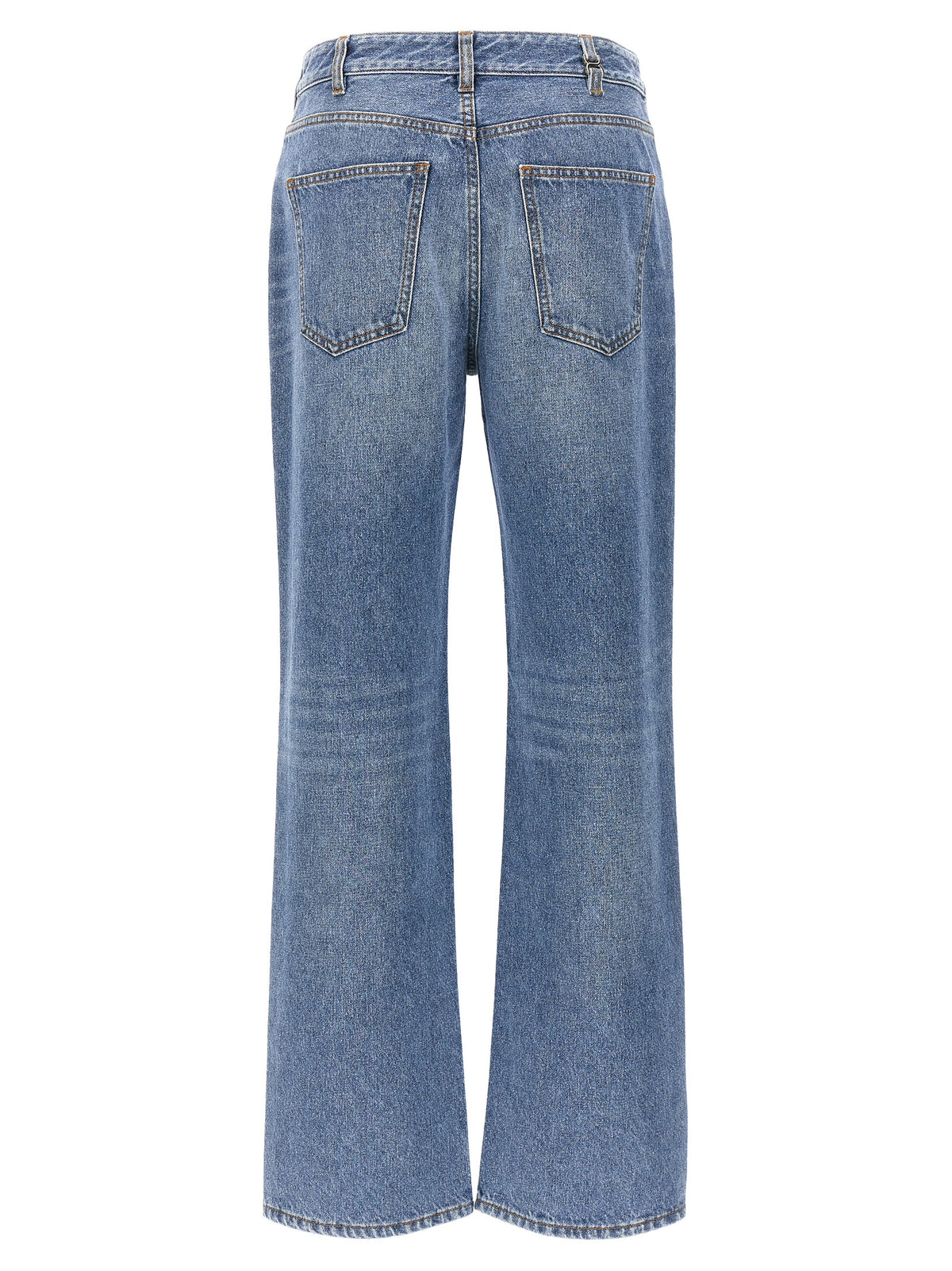 Chloé Pantalón Vaquero De Algodón Azul De Tiro Alto