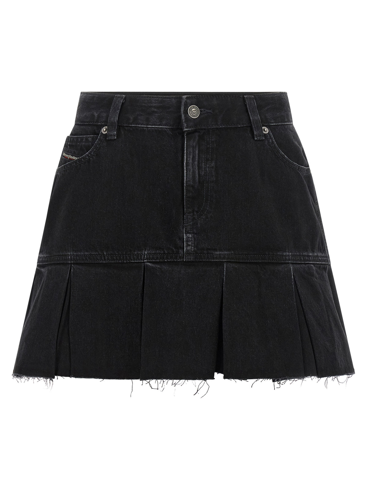 Jupe longue en coton Diesel de couleur bleue