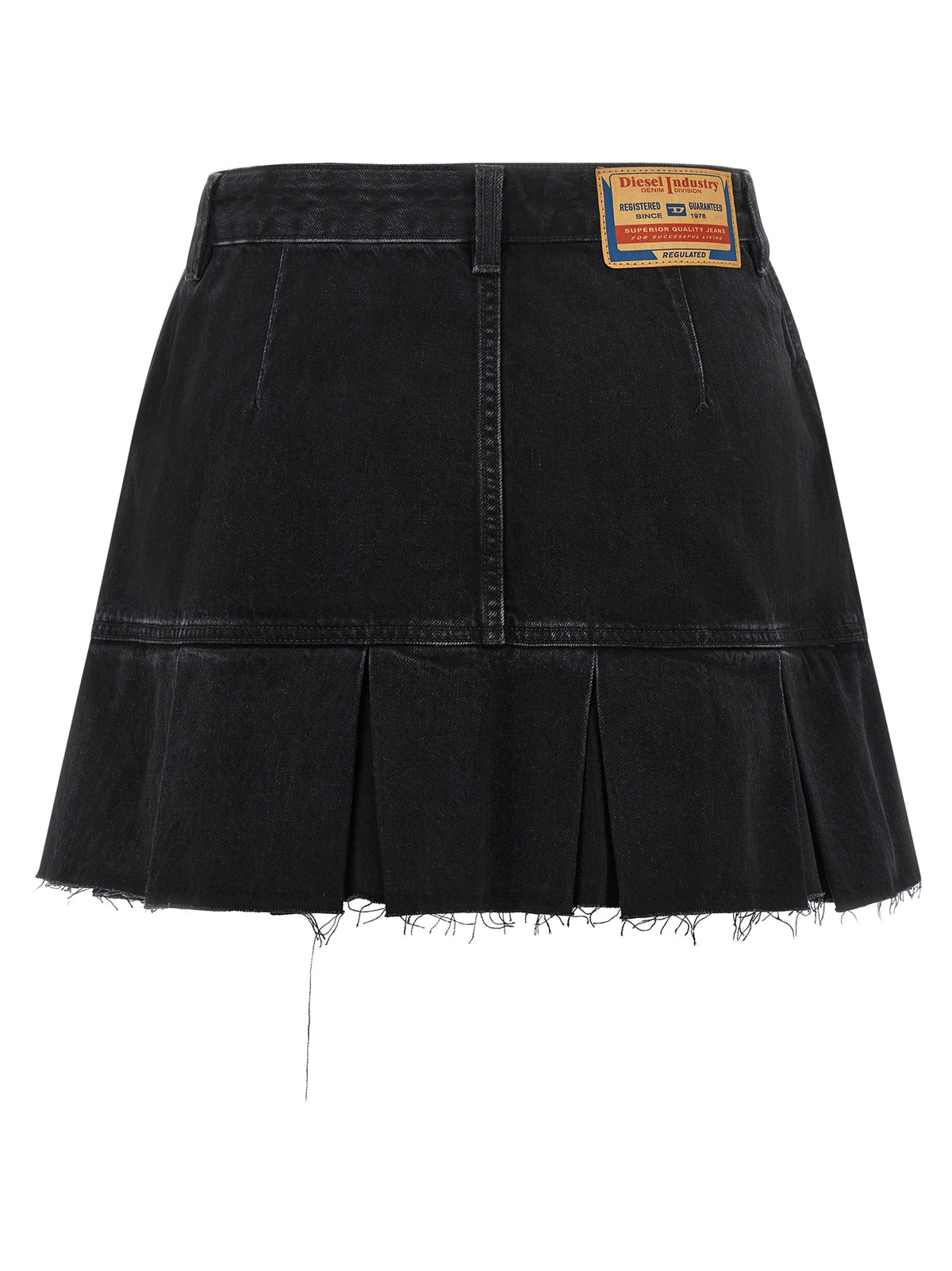 Jupe longue en coton Diesel de couleur bleue