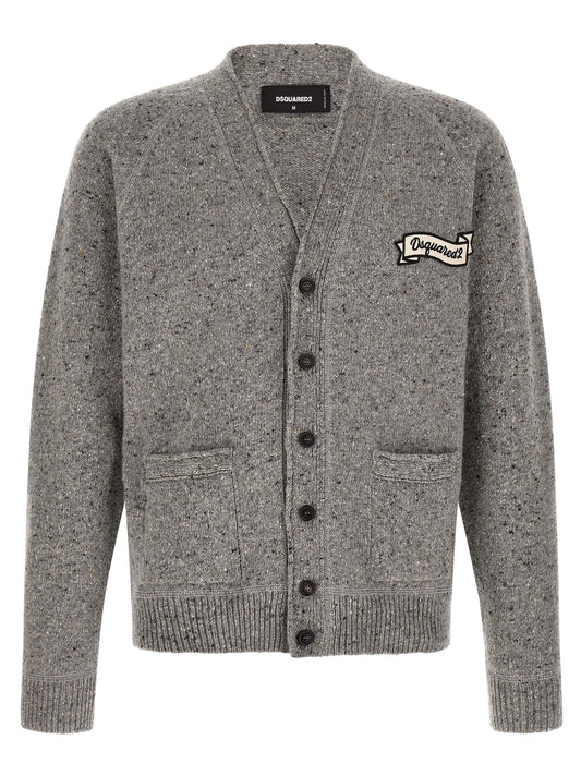 Cárdigan de lana gris Dsquared²