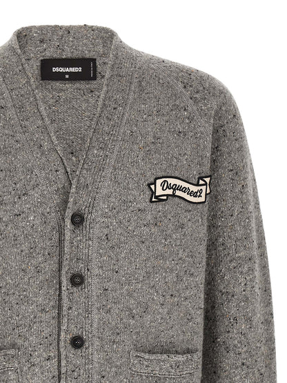 Cárdigan de lana gris Dsquared²