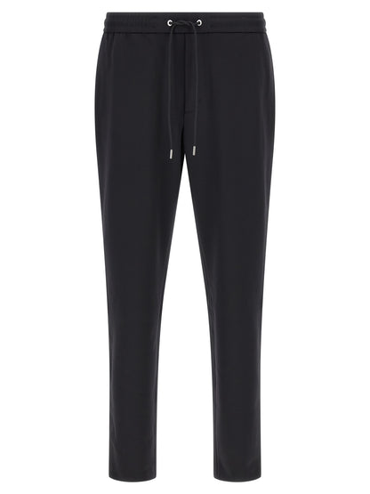 Moncler Pantalones Joggers Negros De Poliamida Confort Técnico
