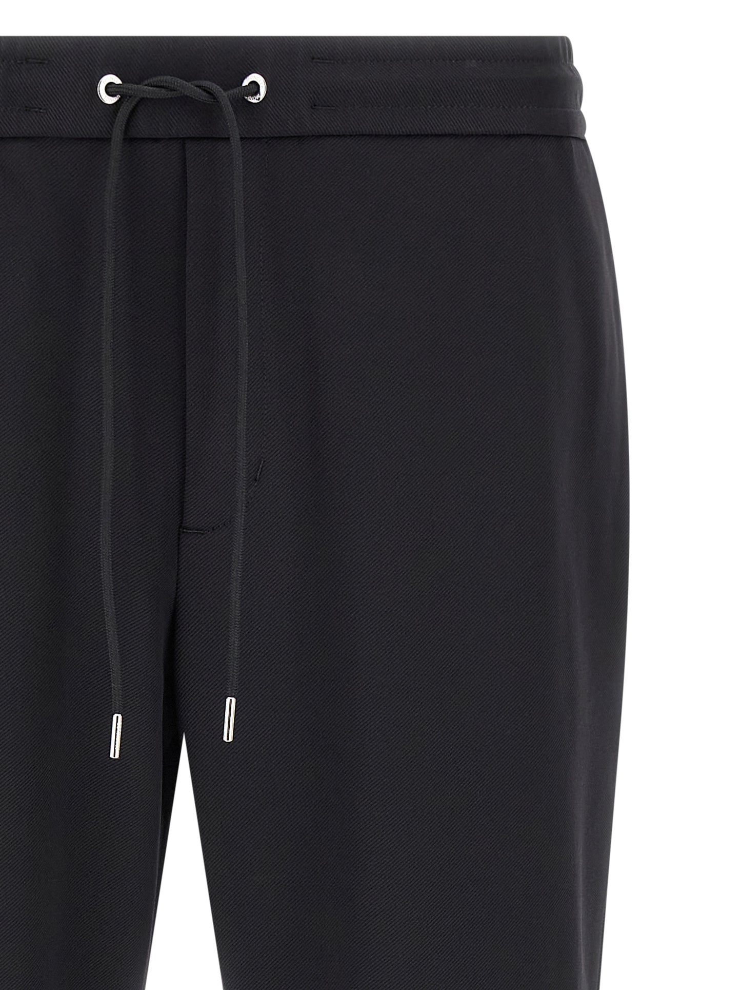 Moncler Pantalones Joggers Negros De Poliamida Confort Técnico