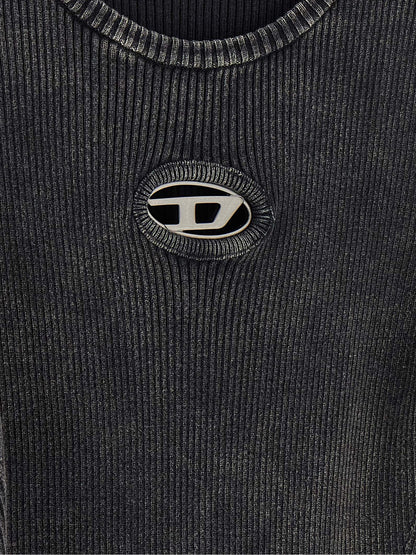 Minivestido Diesel de algodón negro
