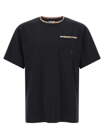 Camiseta de algodón negra de Burberry
