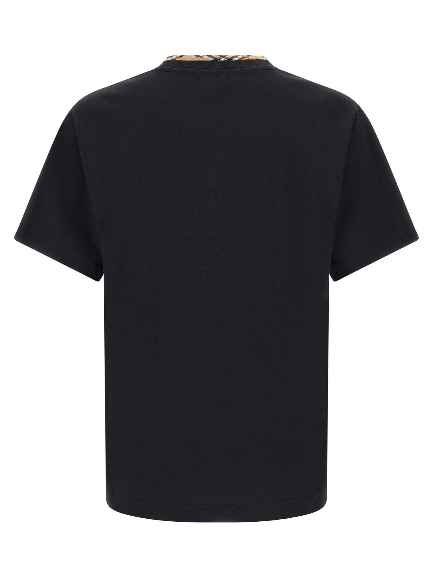 Camiseta de algodón negra de Burberry