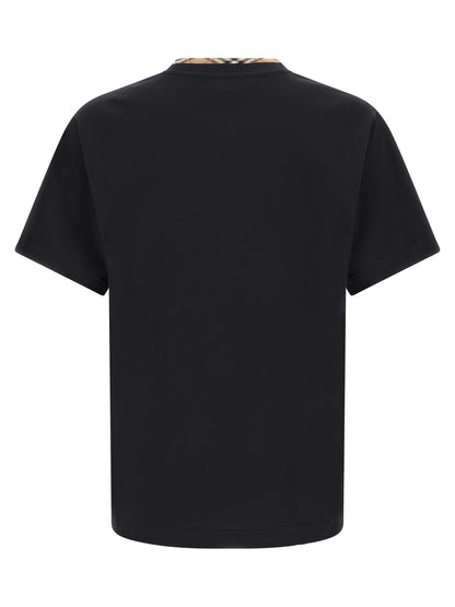 Camiseta de algodón negra de Burberry
