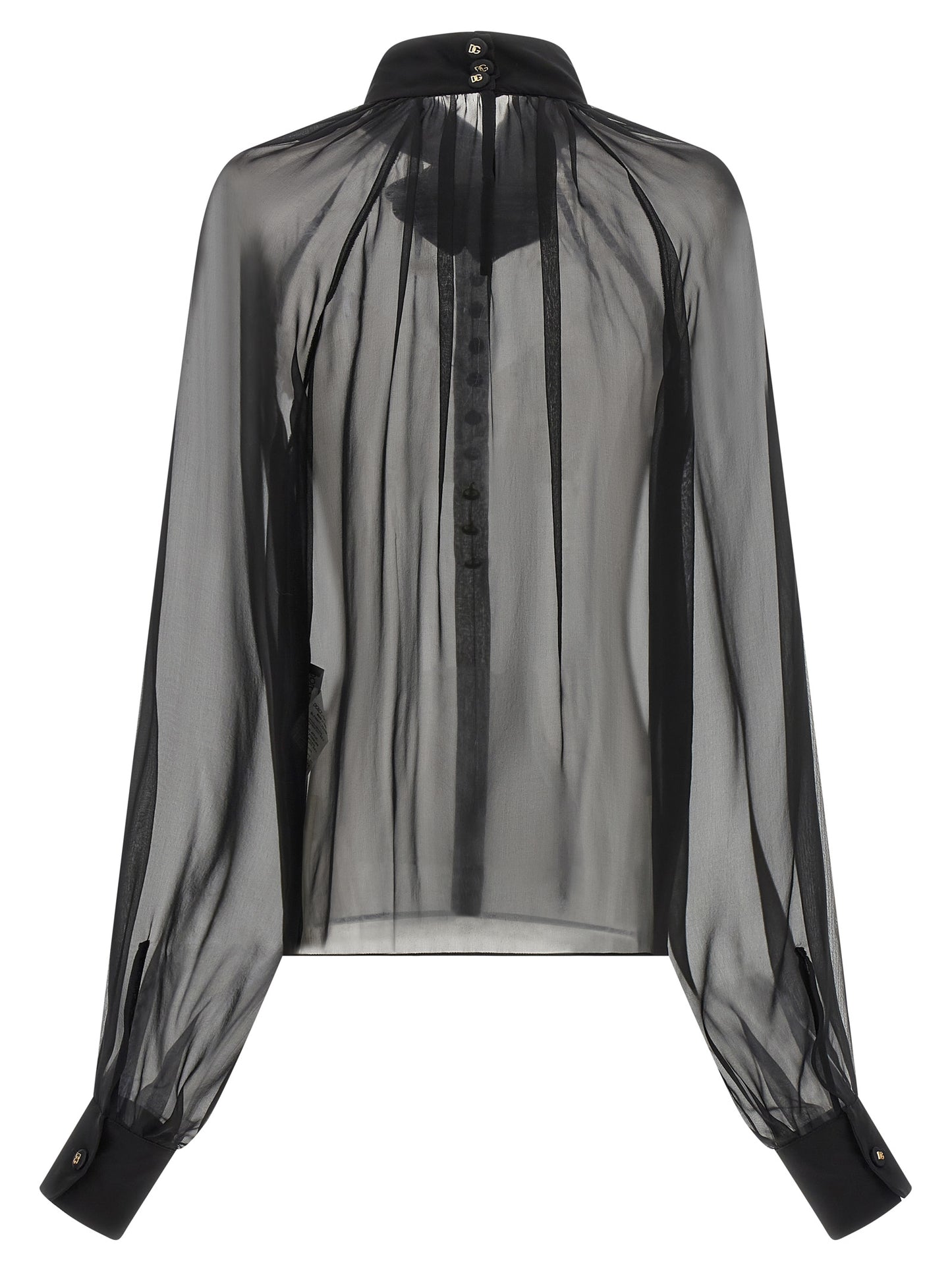 Blusa de seda negra de Dolce & Gabbana