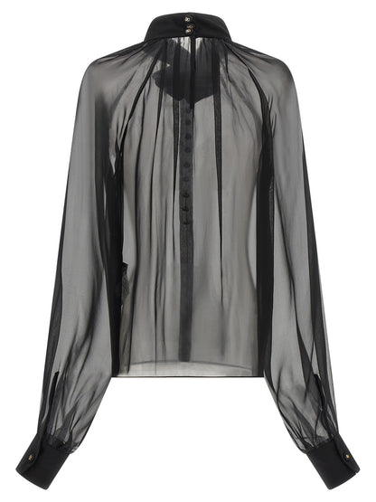 Blusa de seda negra de Dolce & Gabbana