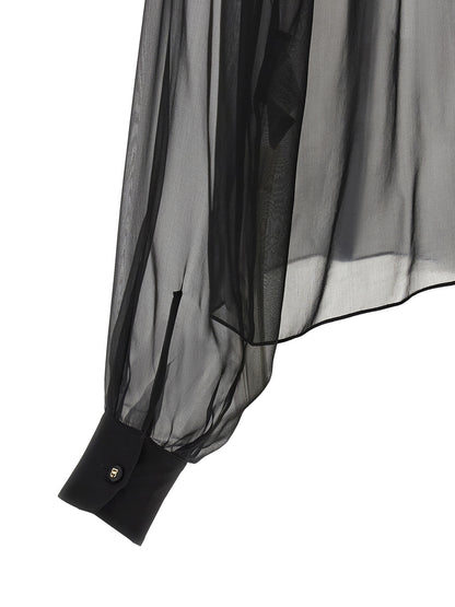 Blusa de seda negra de Dolce & Gabbana