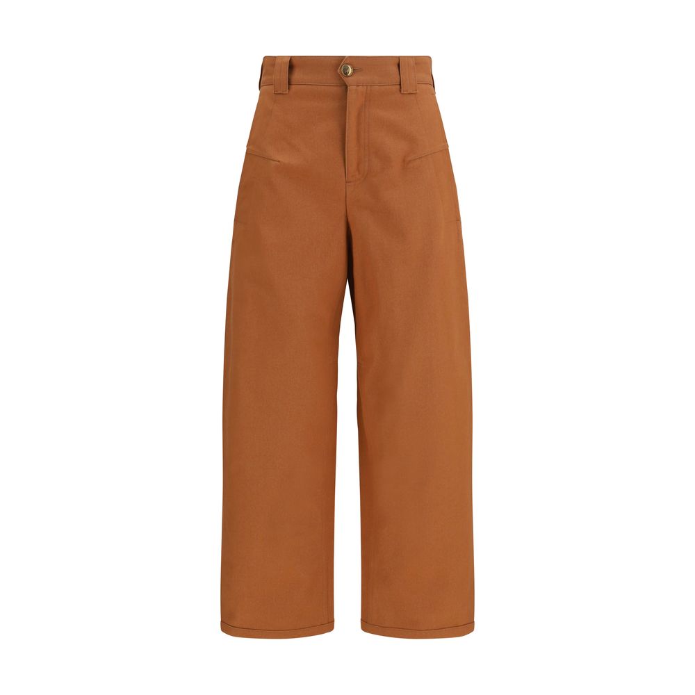 Pantalones casuales Chloé de algodón naranja