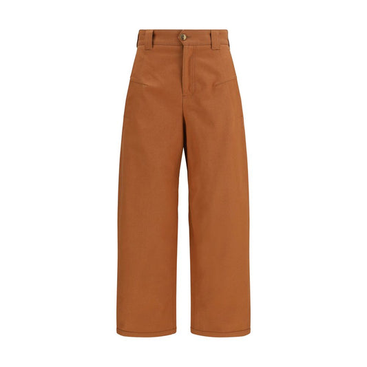 Pantalones casuales Chloé de algodón naranja