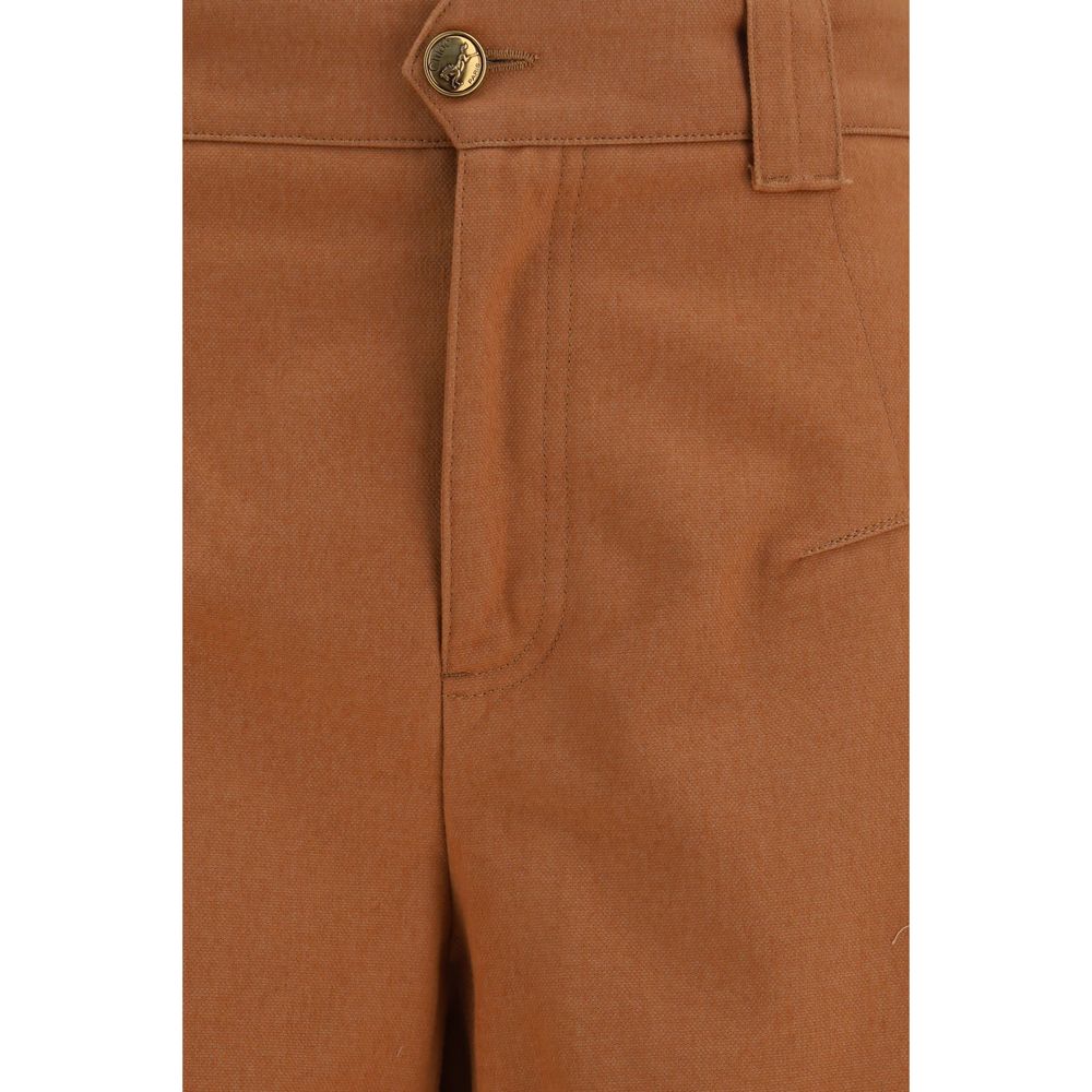 Pantalones casuales Chloé de algodón naranja