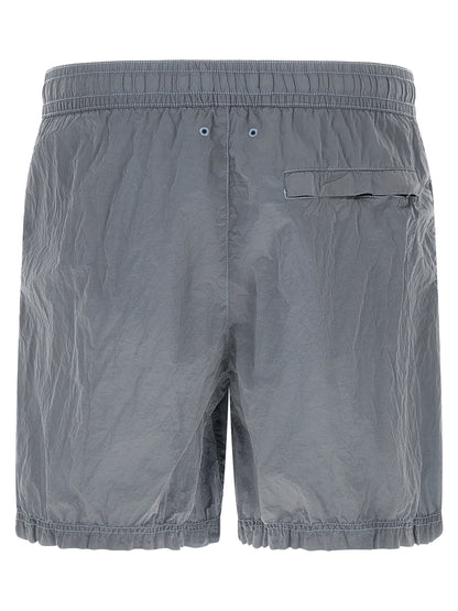 Stone Island Short de bain en polyamide gris
