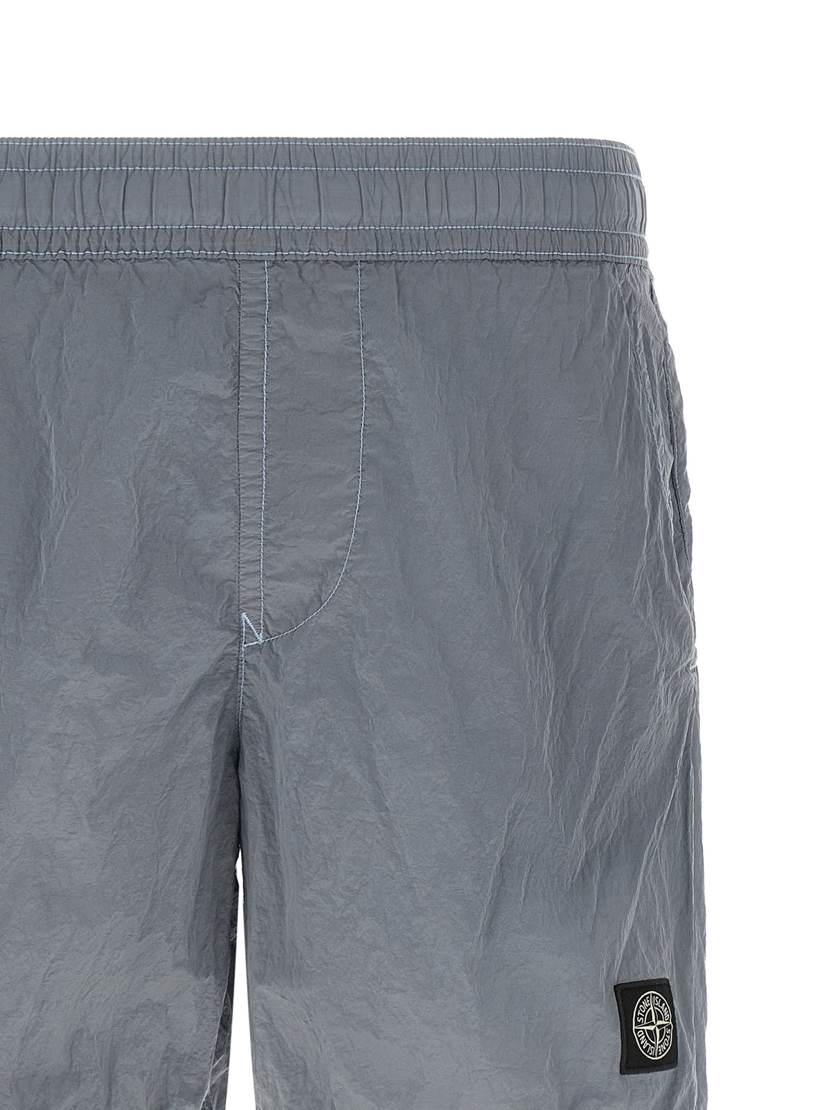 Stone Island Short de bain en polyamide gris