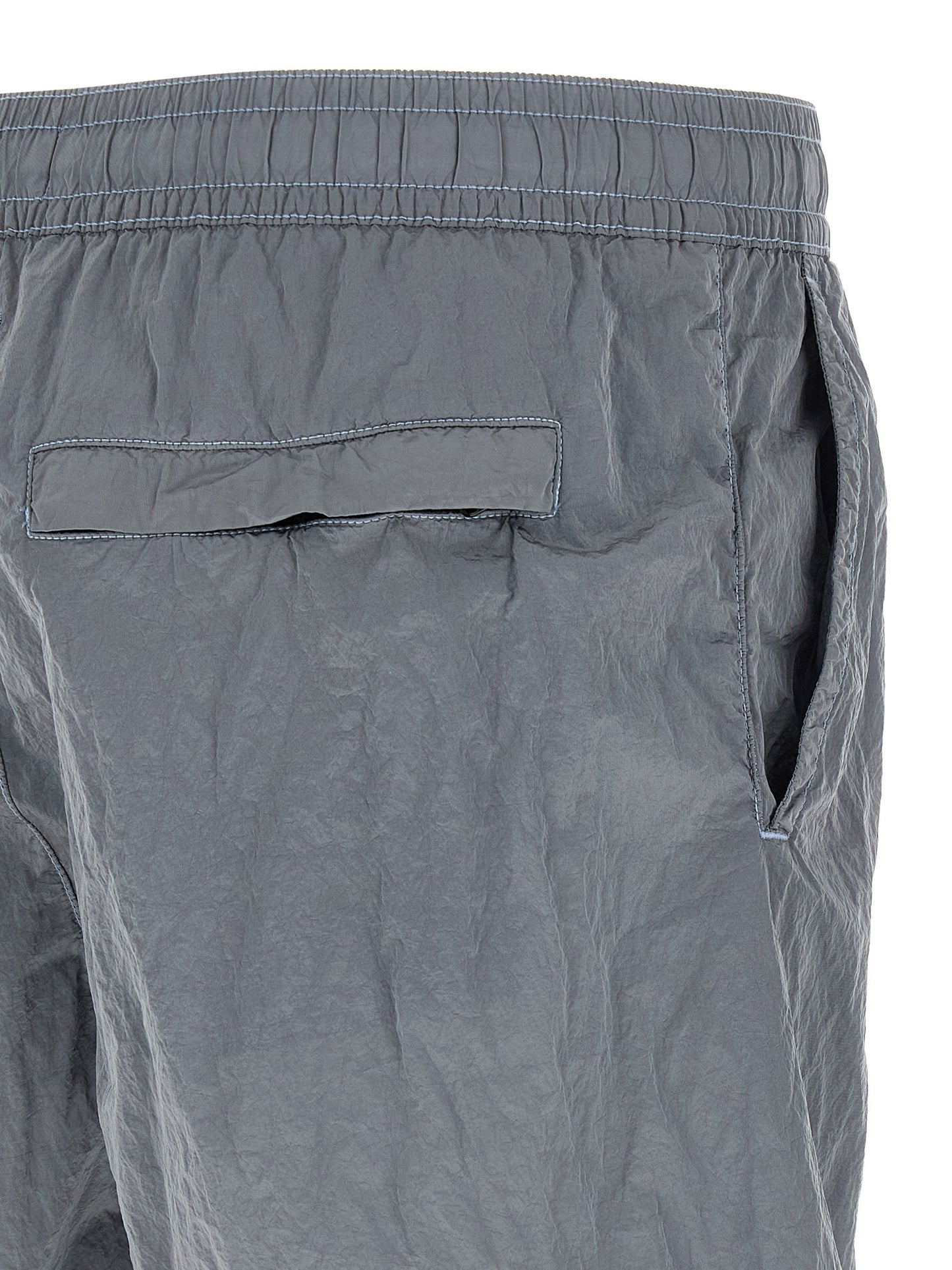 Stone Island Short de bain en polyamide gris