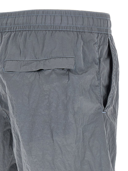 Stone Island Short de bain en polyamide gris