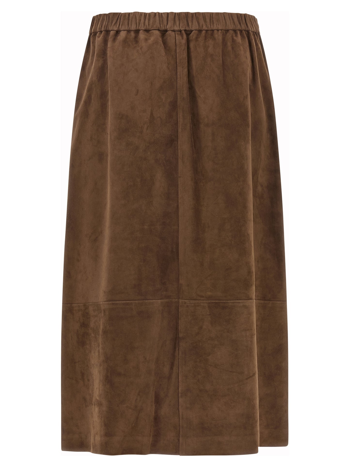 Falda midi de piel de cordero dorada 'S Max Mara