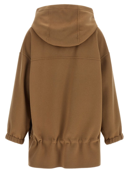 Abrigo de lana marrón 'S Max Mara