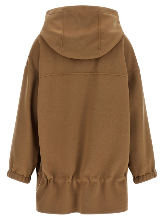 Abrigo de lana marrón 'S Max Mara