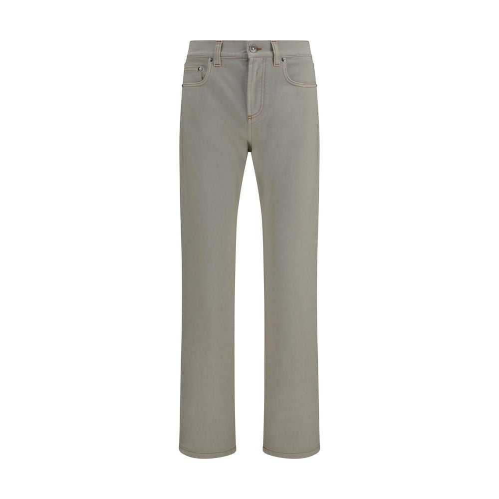 Vaqueros Versace cónicos de algodón beige