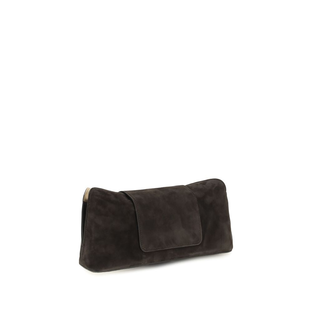 Bolso de mano Versace de piel de becerro marrón Bos Taurus